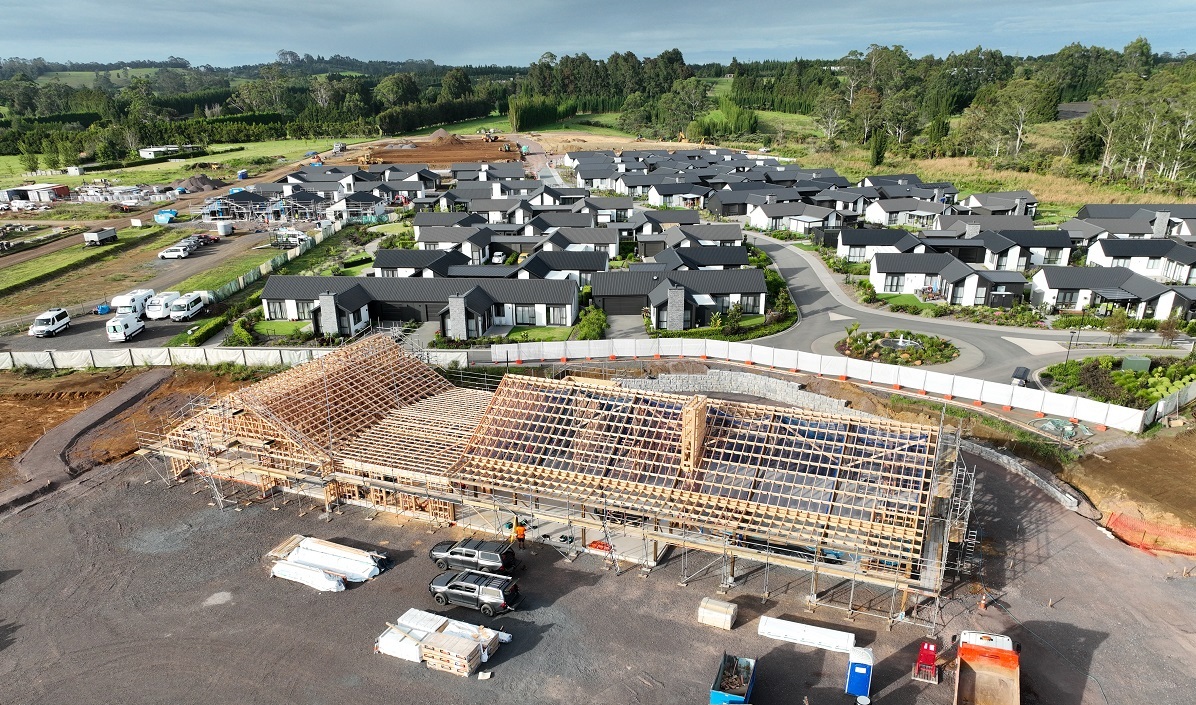 Construction of the resident clubhouse at Te Puna Waiora continues