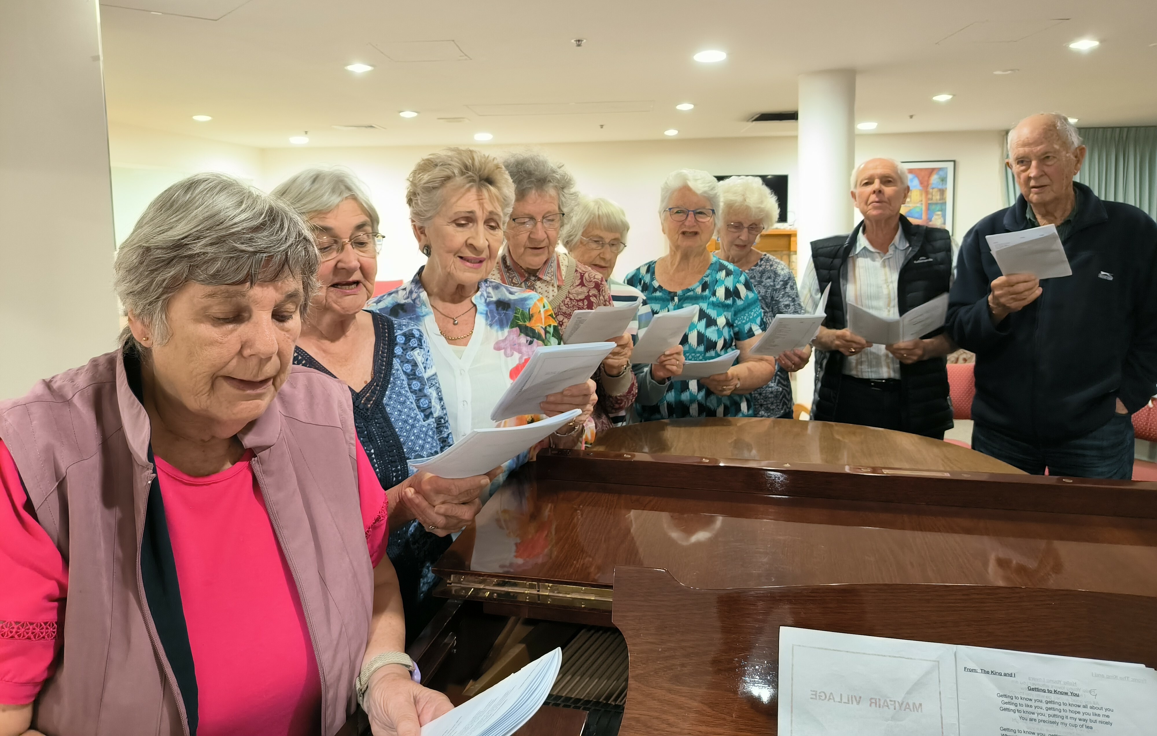 Mayfair melodies for residents who love to sing